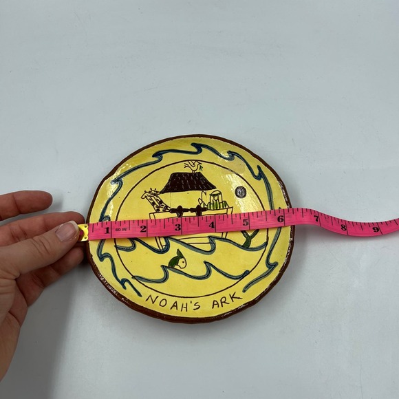 Red Oaks Pam Armbrust Redware Pottery 5 Inch Decorative Plate Noah's Ark - Picture 3 of 10